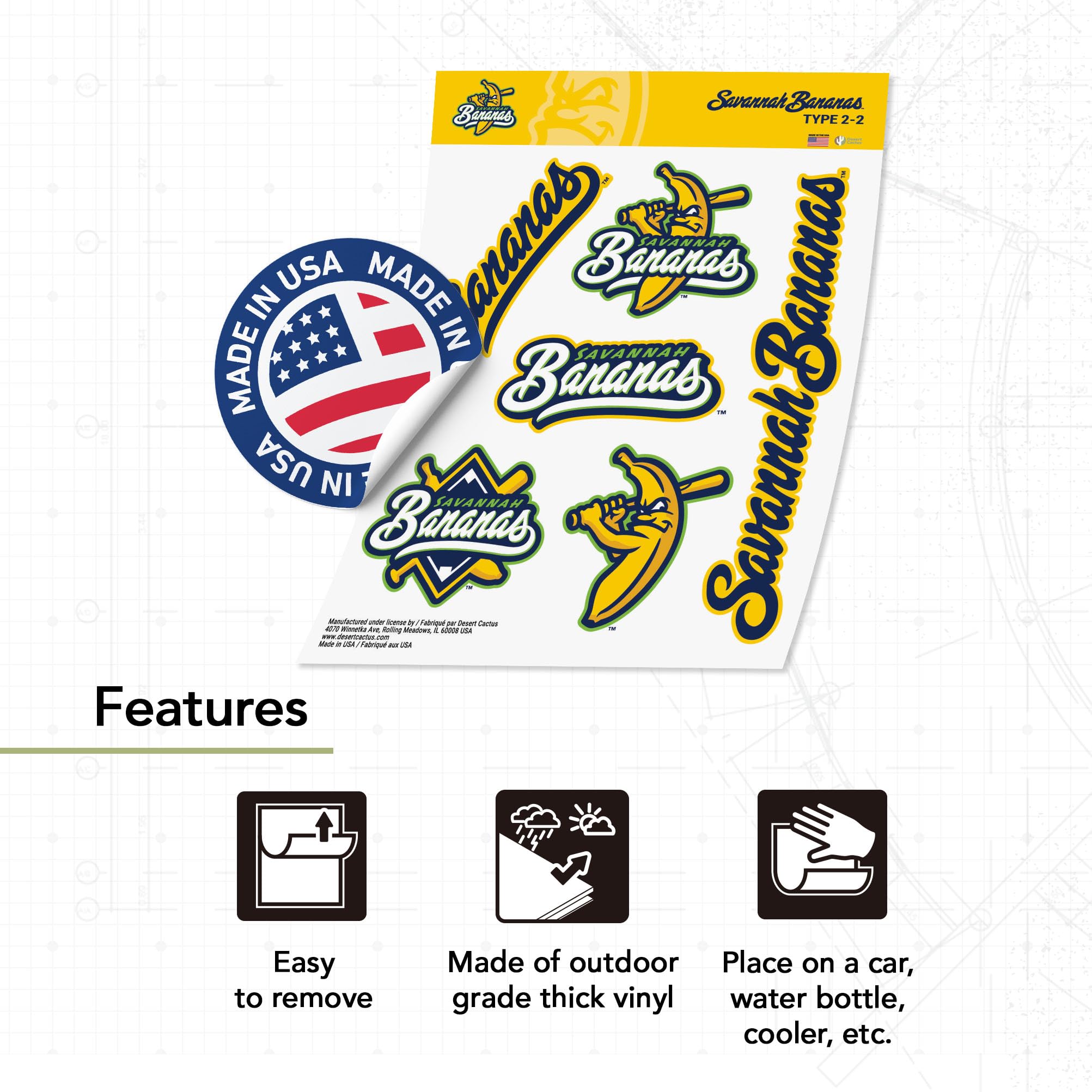 Amazon.com: Desert Cactus Savannah Bananas Sticker Decal Vinyl